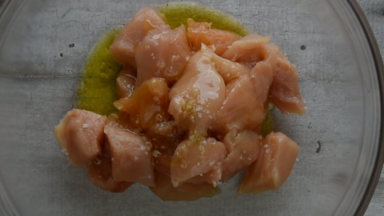 Season with olive oil and salt