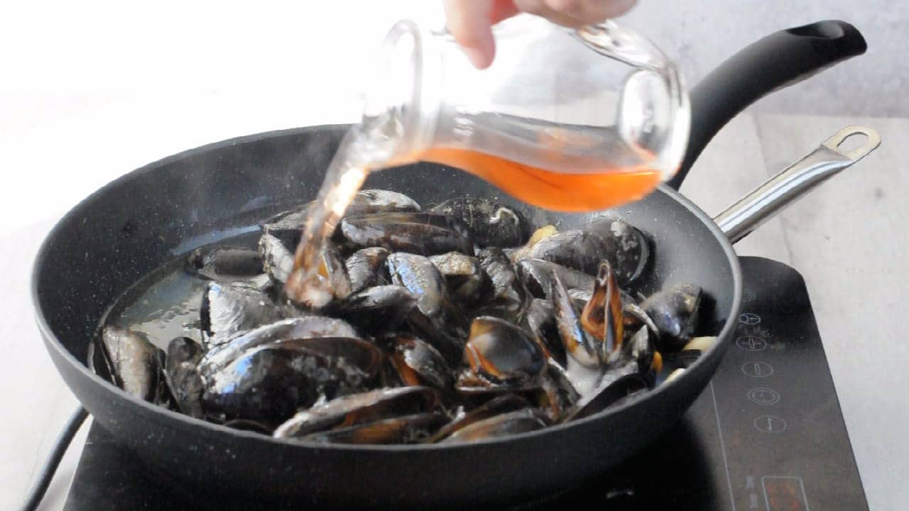 Deglaze with white wine