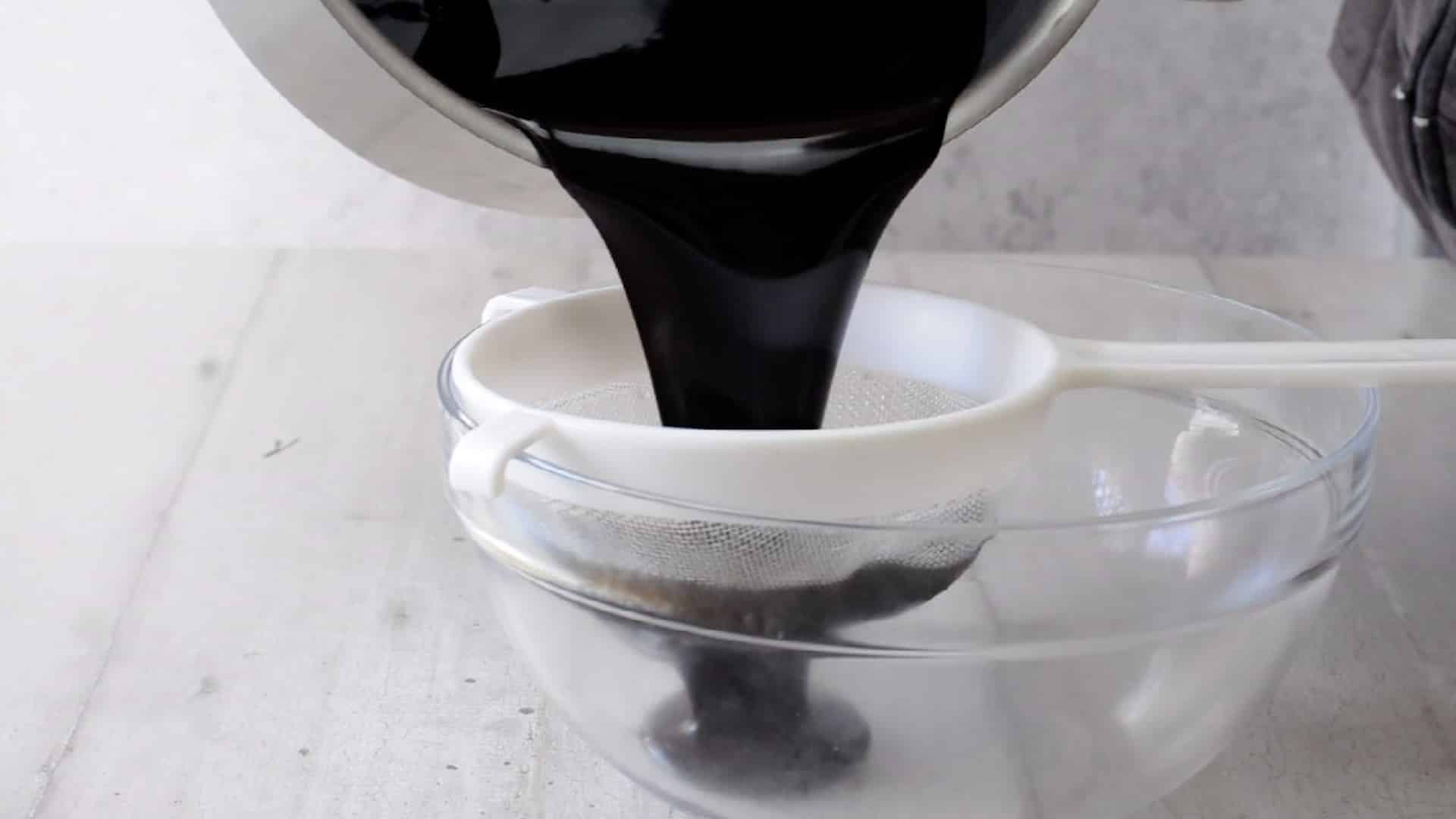 Filter the chocolate syrup