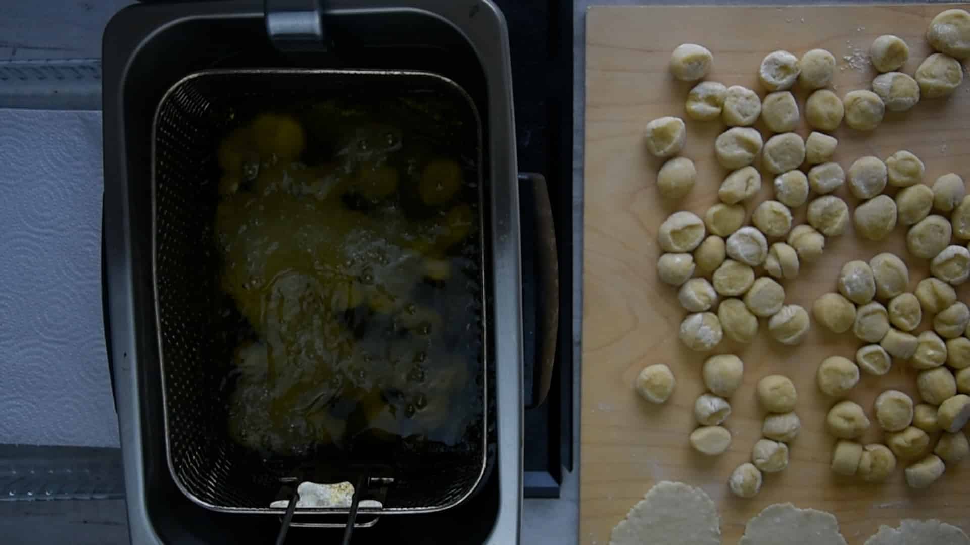 Fry them in a deep fryer