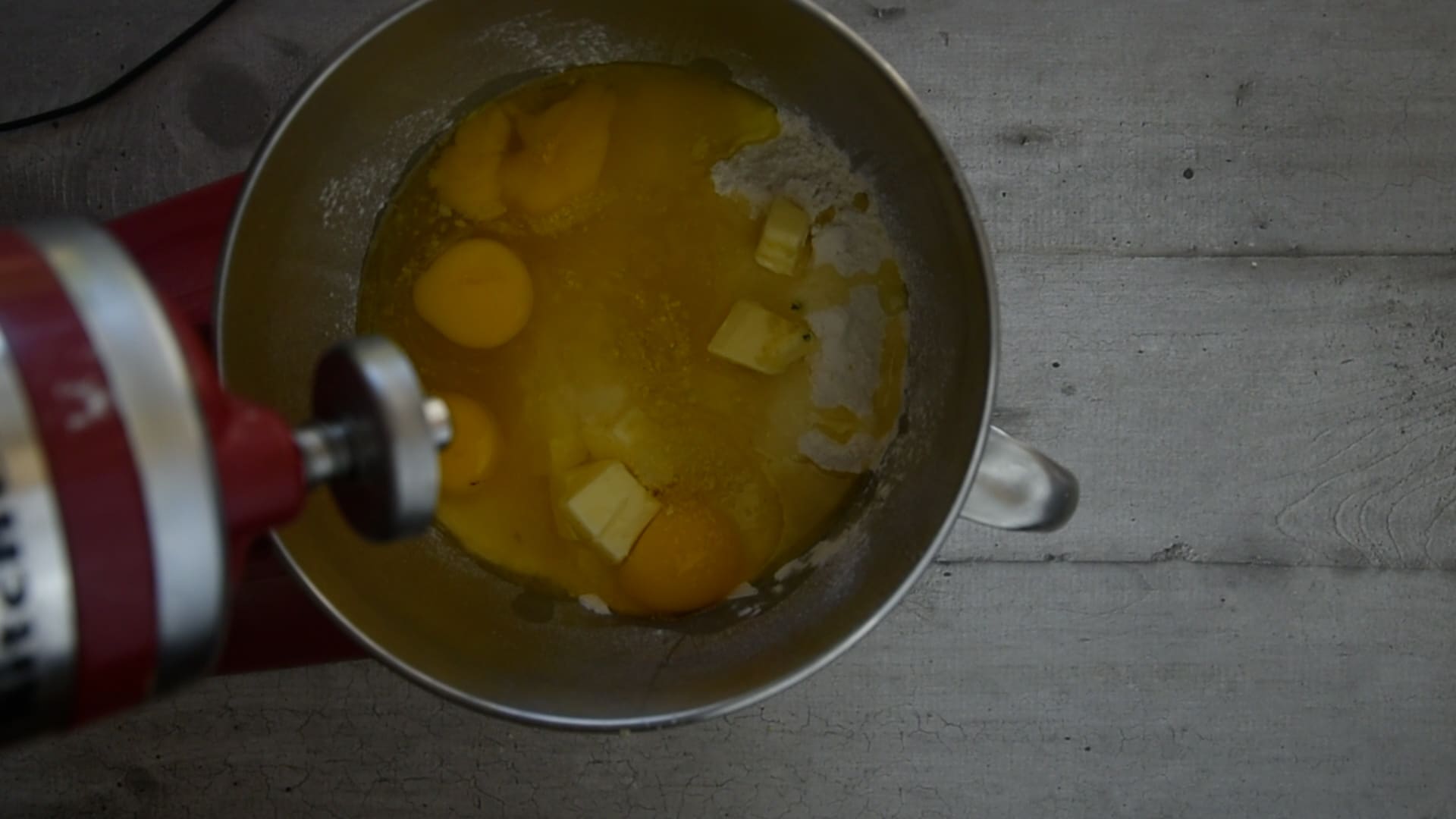 mix the ingredients for the dough