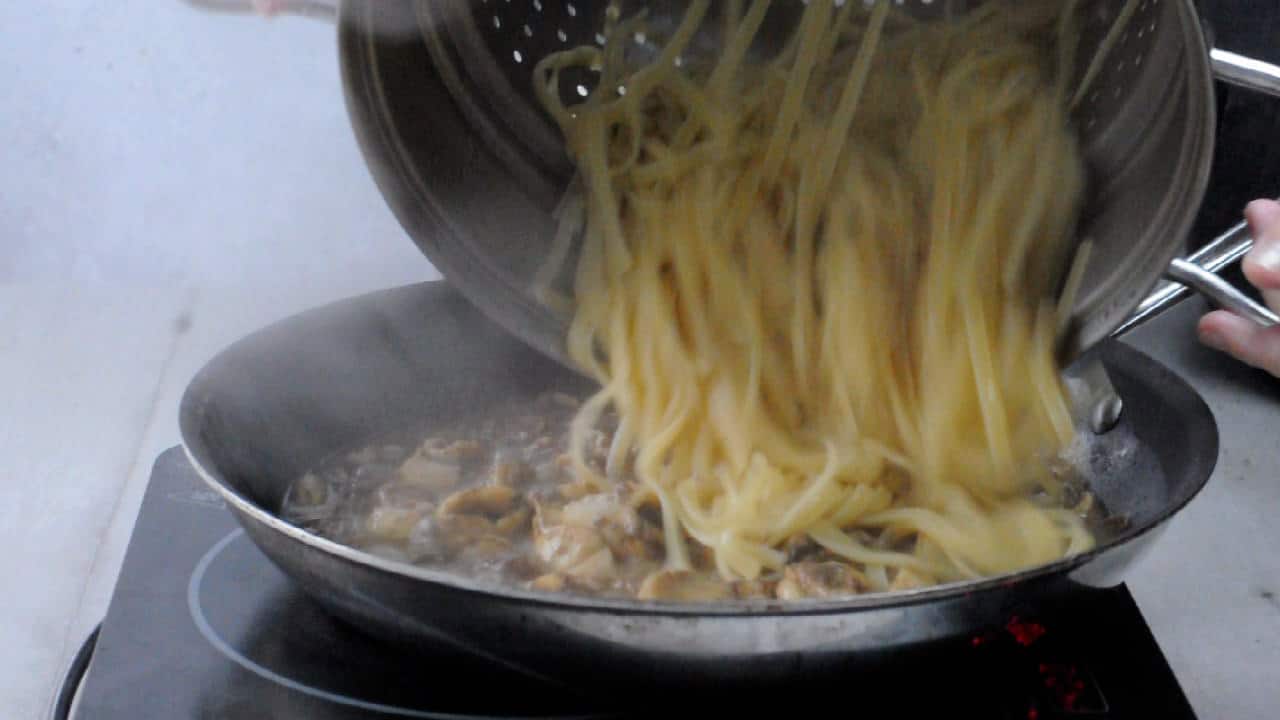 Add the pasta to the sauce