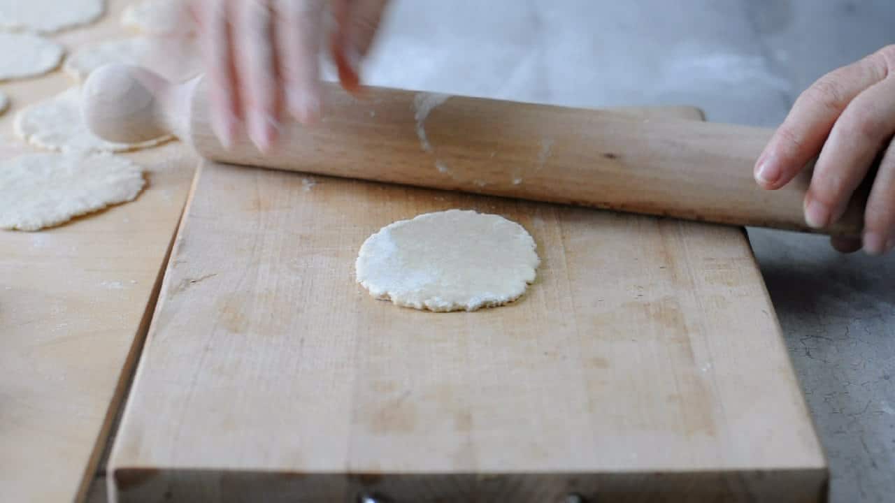 Roll with a rolling pin
