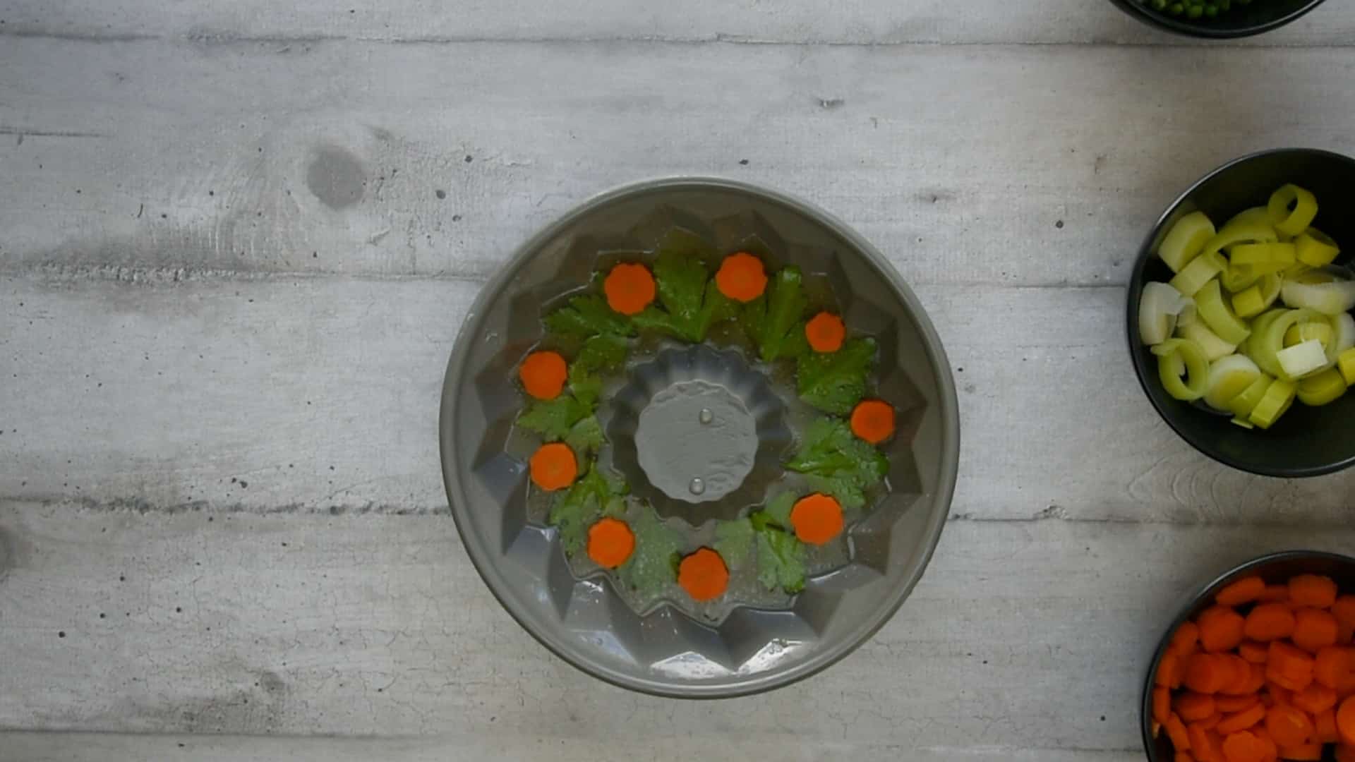 place the carrot slices