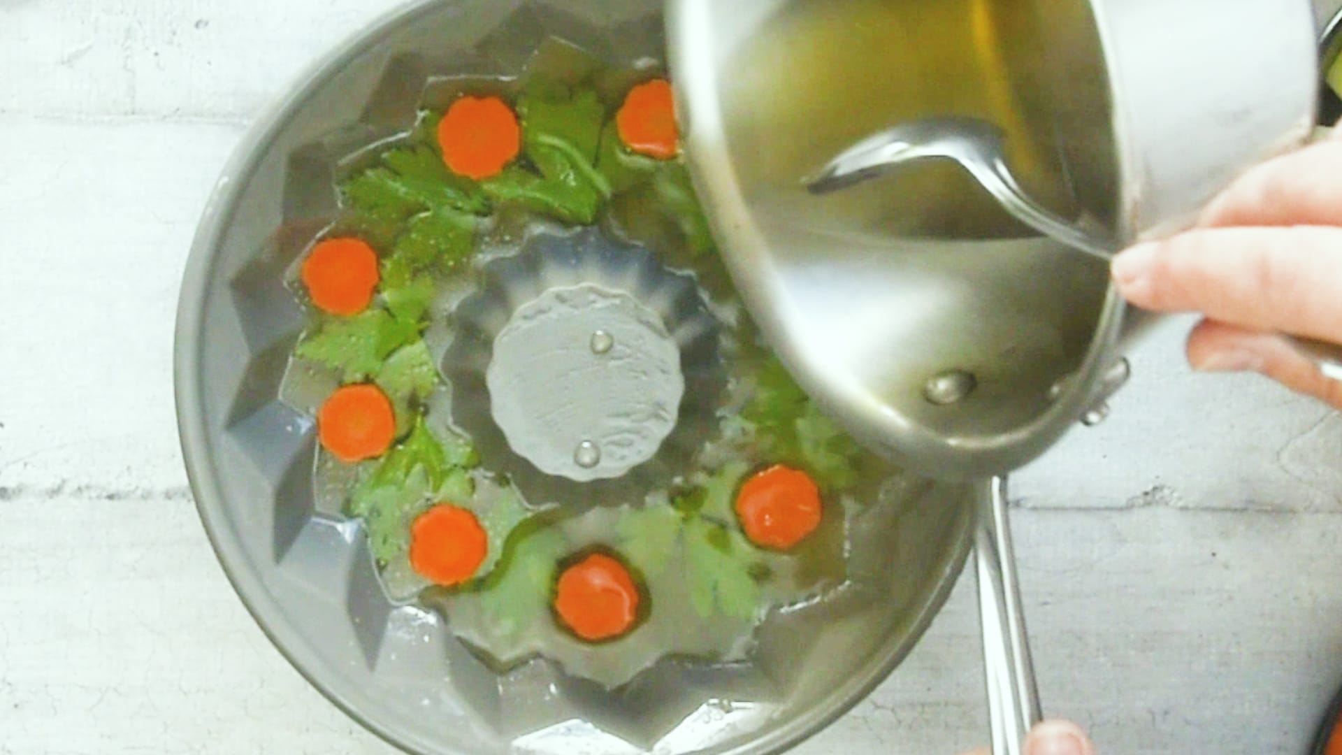 Cover with more prepared stock and gelatine mixture