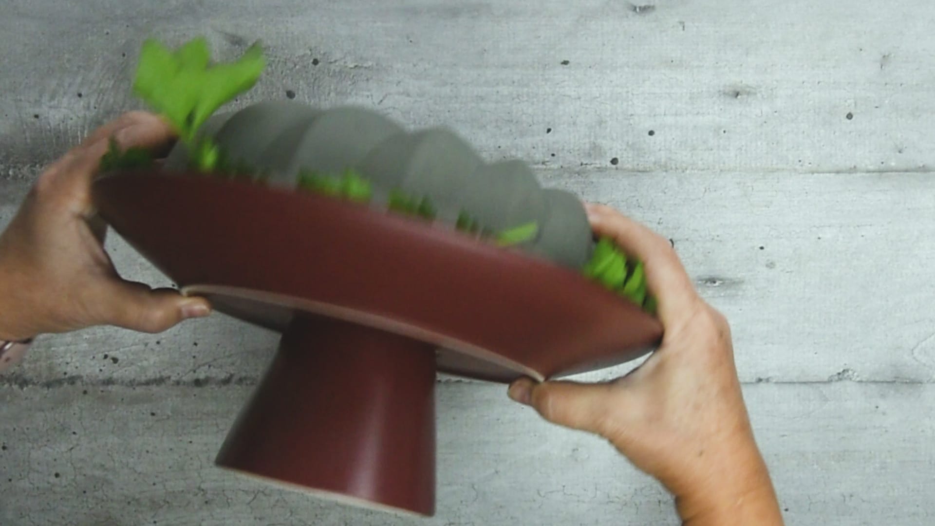 carefully turn it upside down onto a serving dish