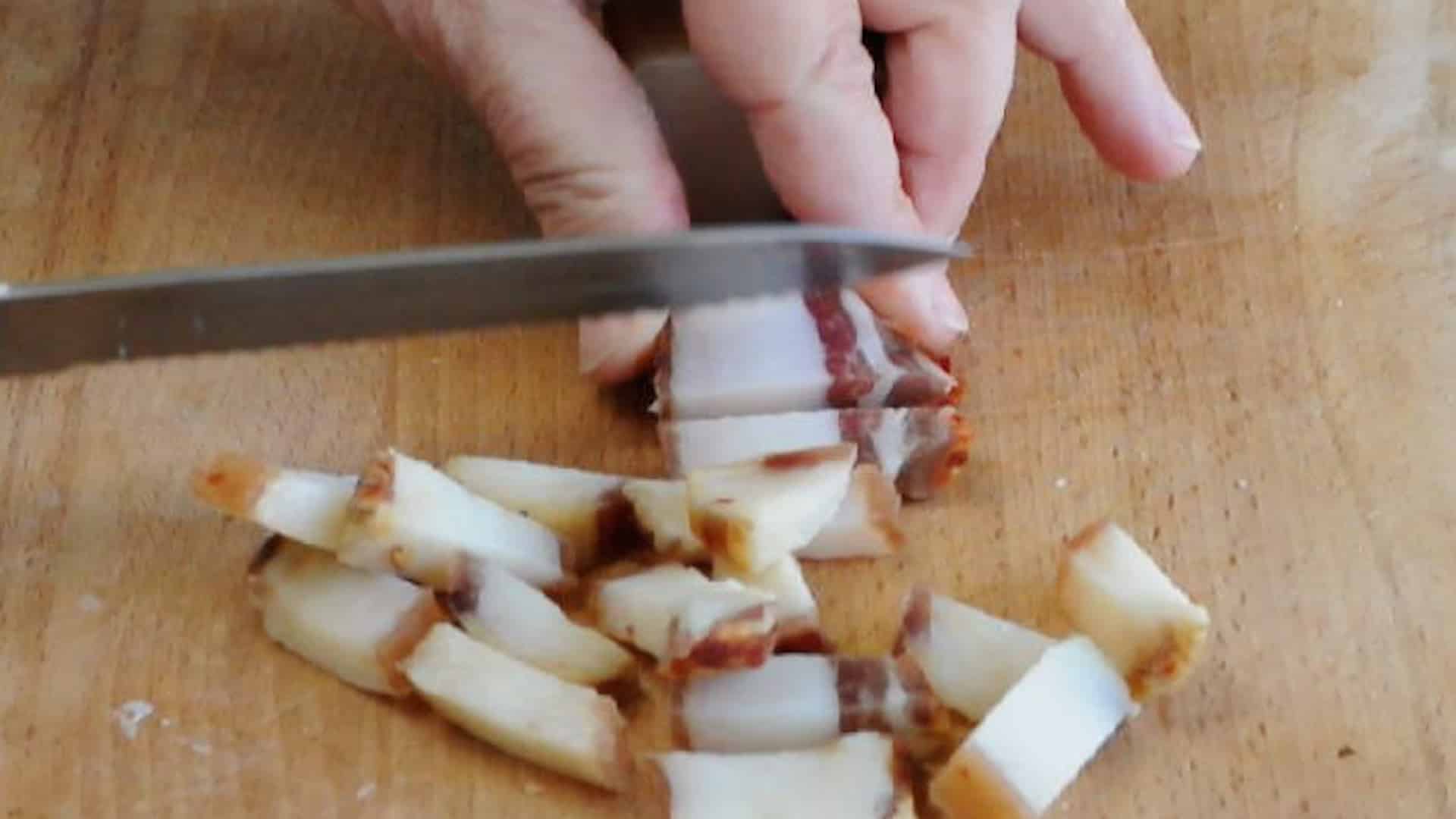 chop the guanciale