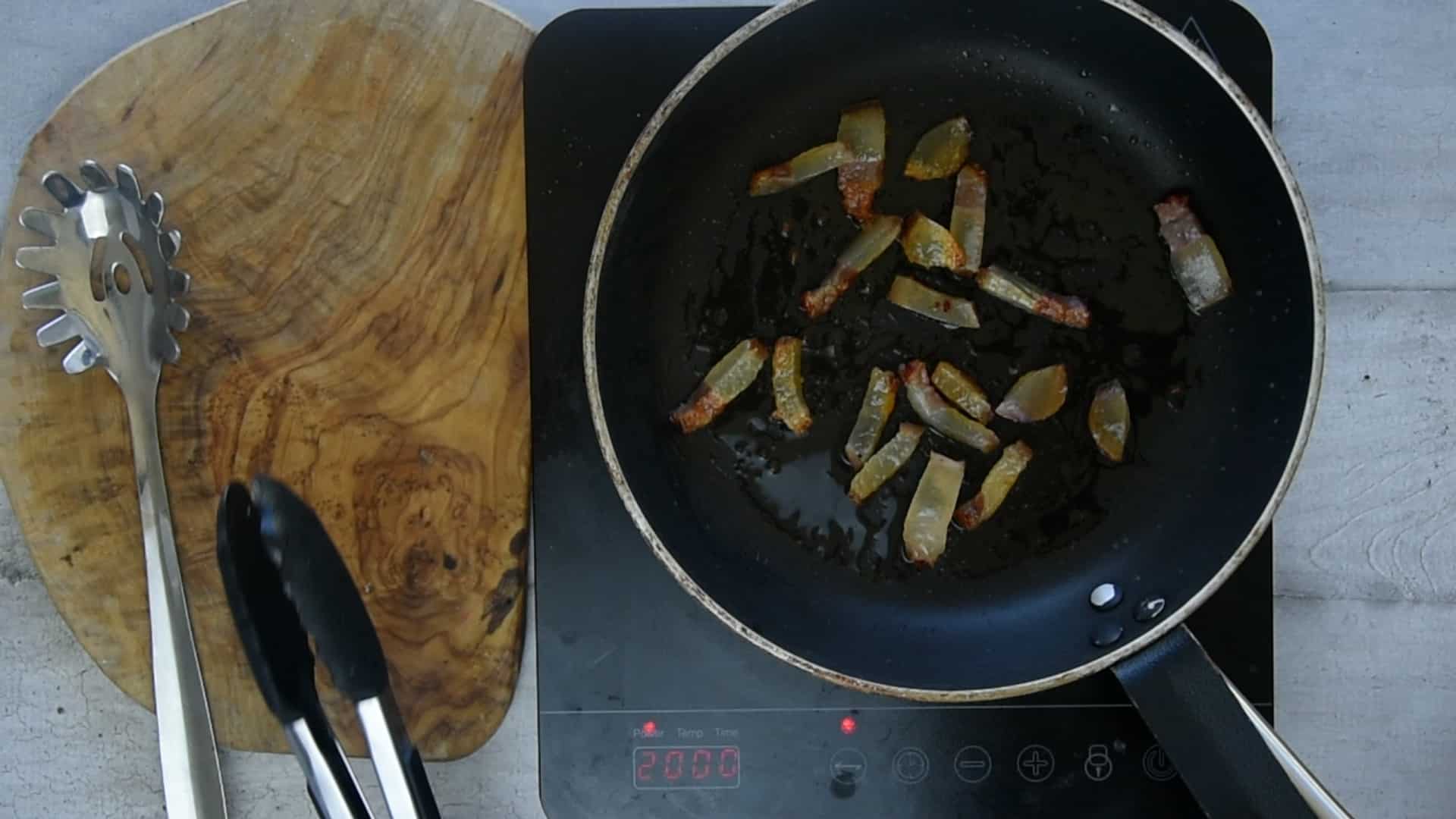 Fry the guanciale