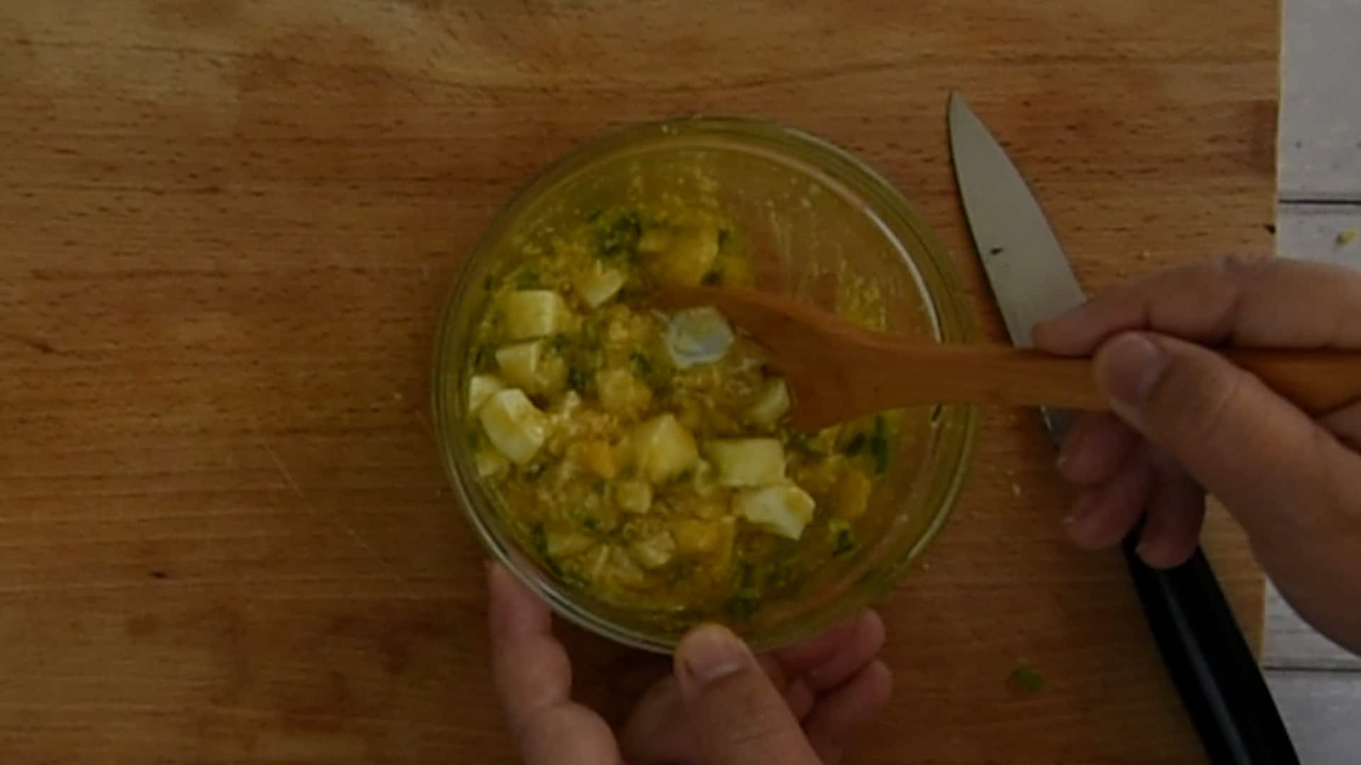 Stir the vinagrette