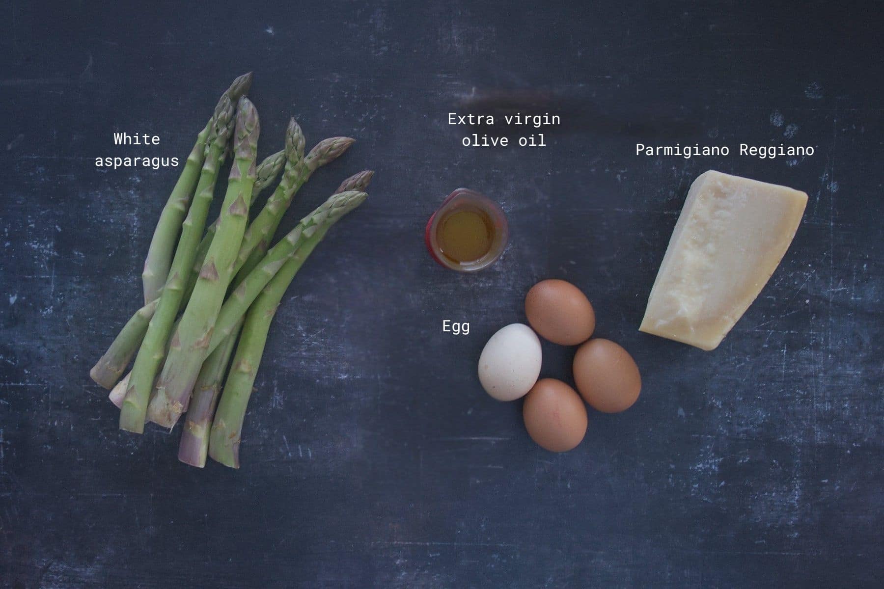 green asparagus with eggs ingredients