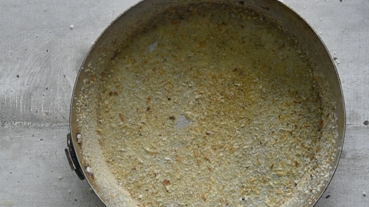 Grease and bread the pan
