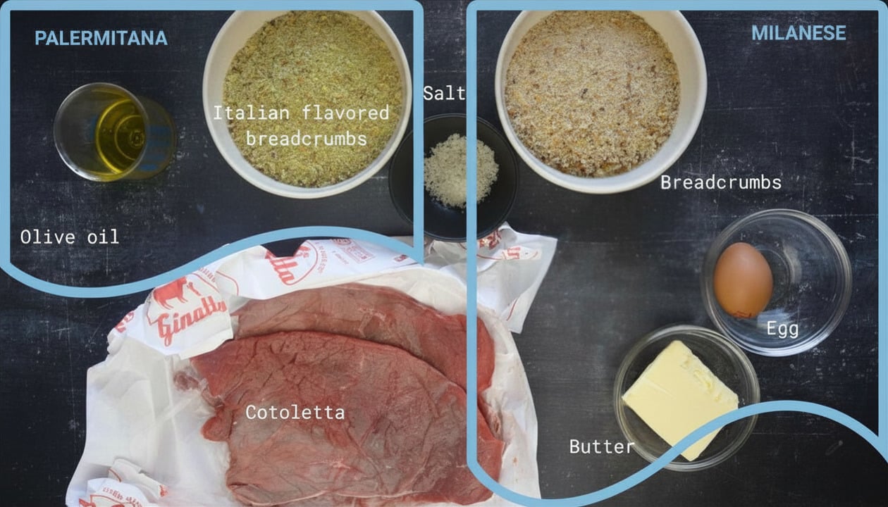 ingredients for a milanese vs palermitana