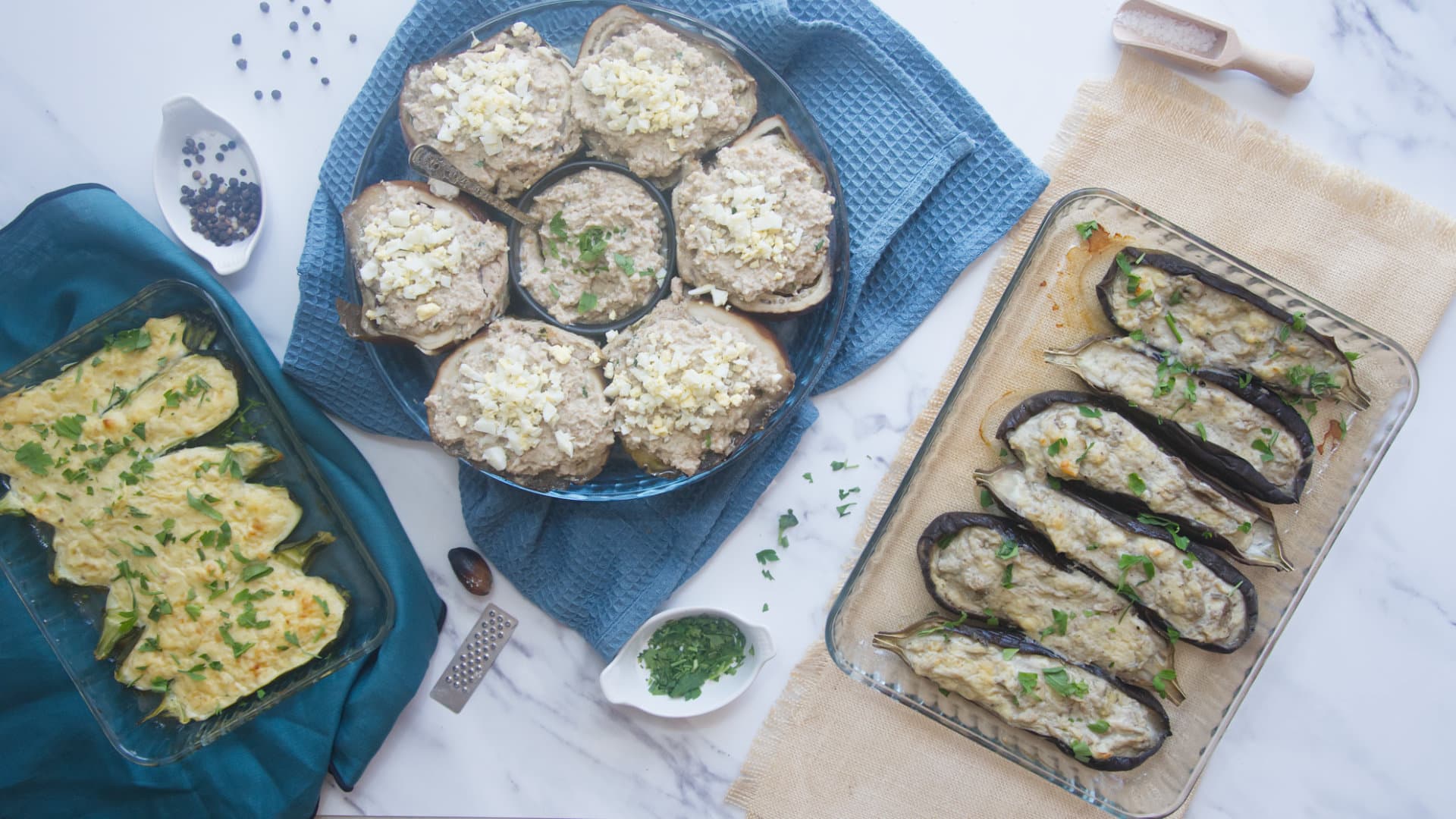 Buffet of stuffed vegetables