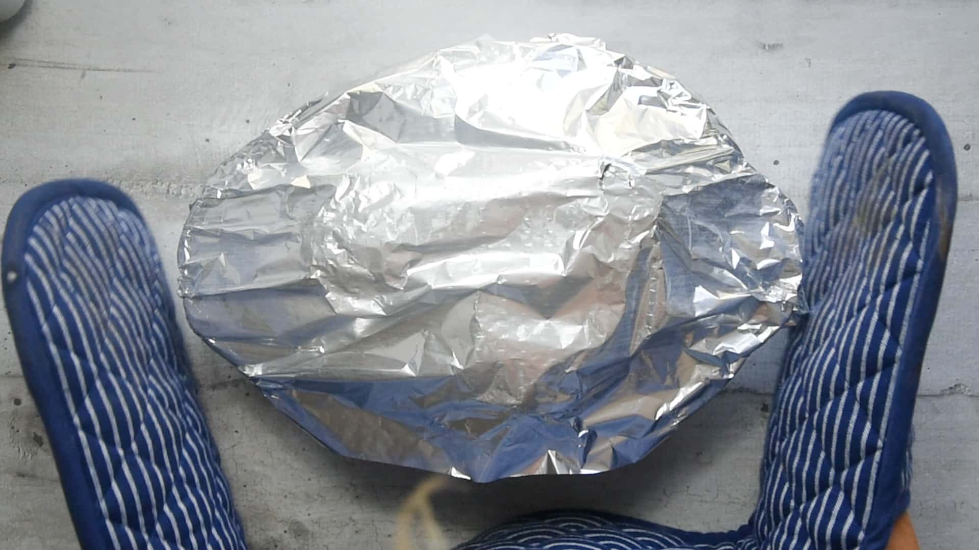 Cover with aluminium and bake