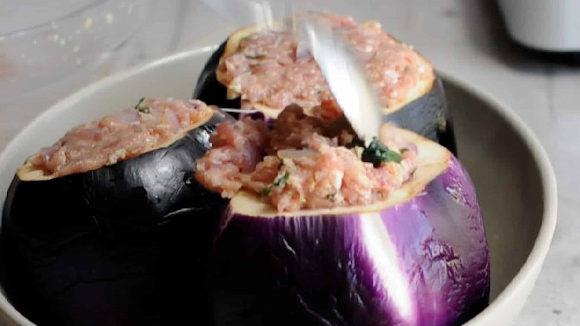 Fill the eggplants