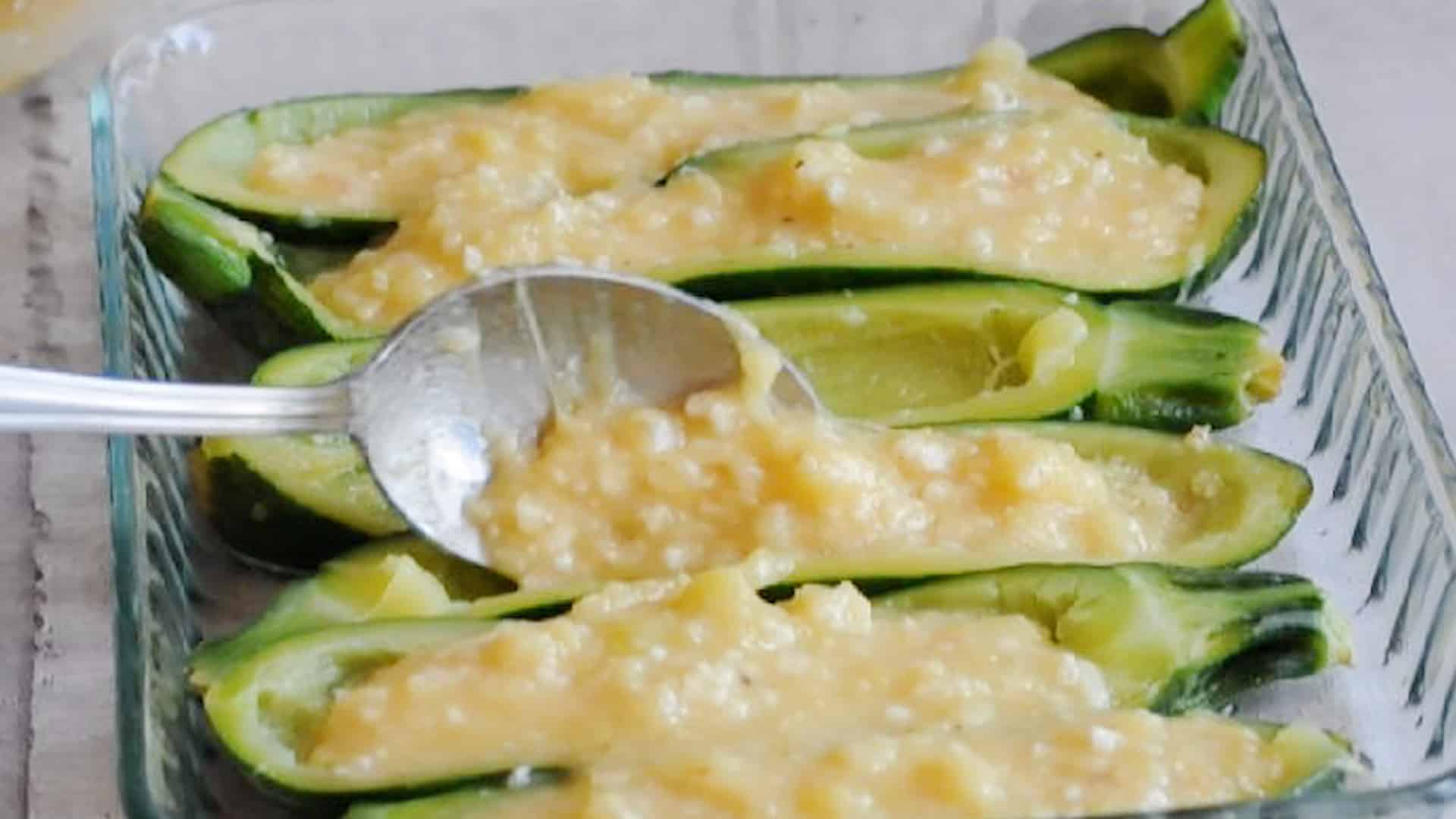 Fill the matching shell zucchini