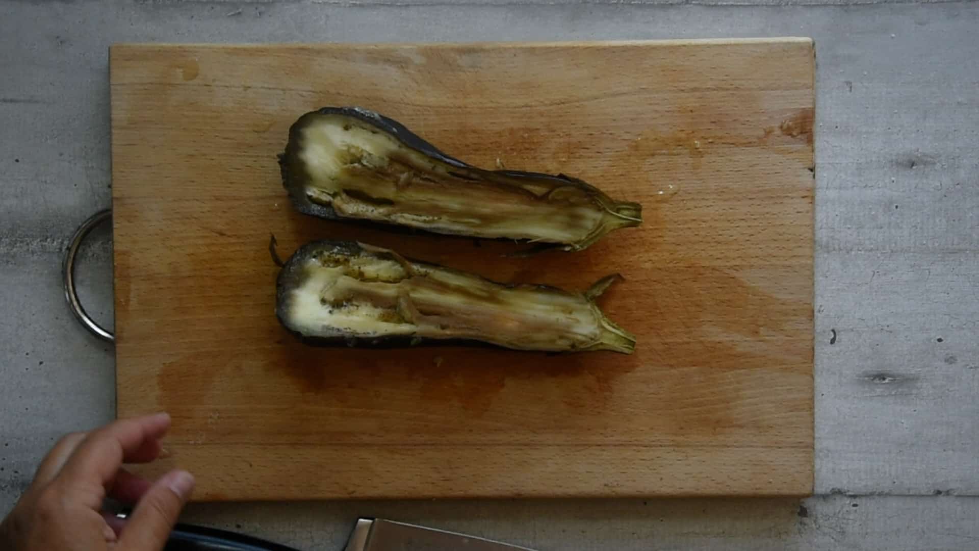 Half the eggplants