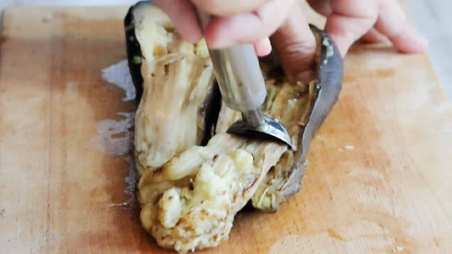 Hollow with eggplants