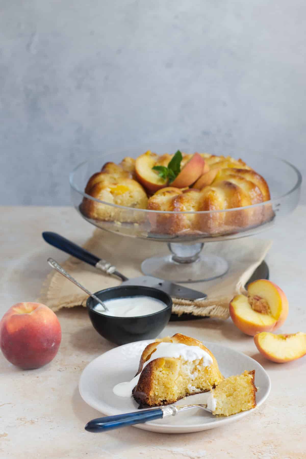 Peach cake