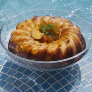 Peach cake summer dessert