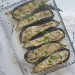 Potato Stuffed eggplants
