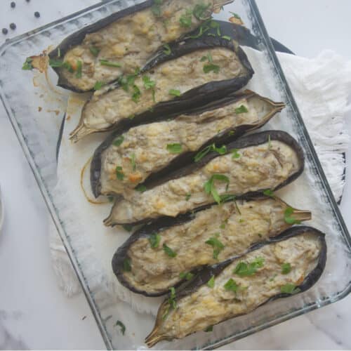 Potato Stuffed eggplants