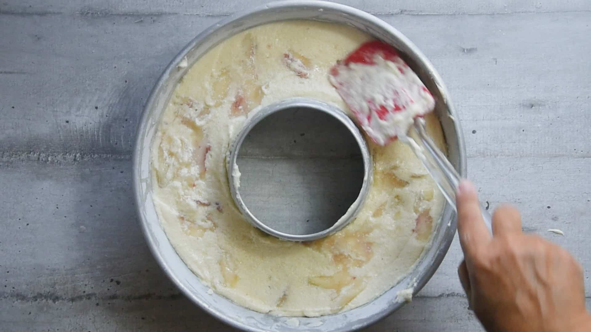 Press them into the batter