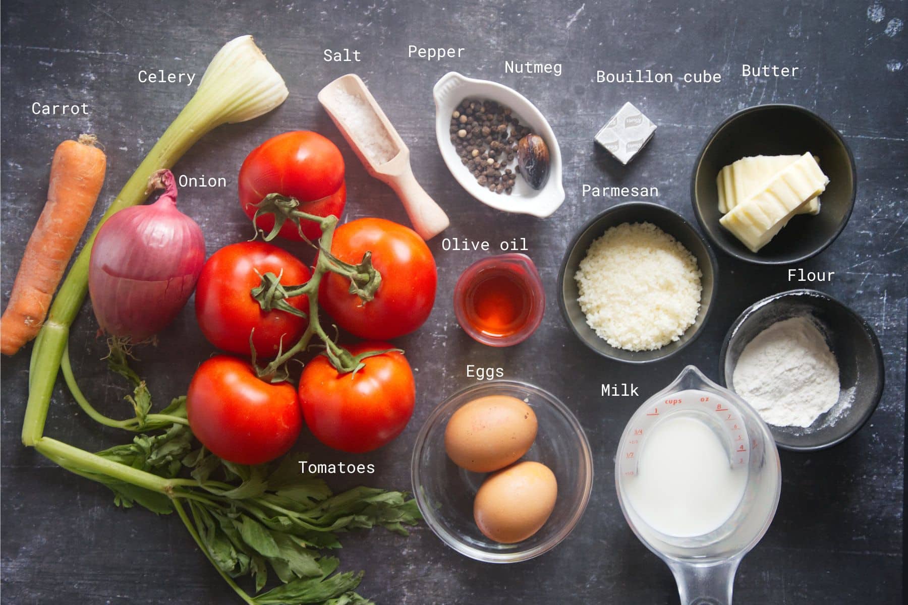 tomato timballes ingredients with names