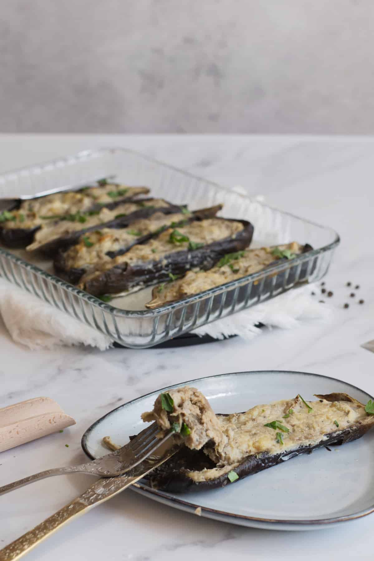 potato stuffed eggplants 