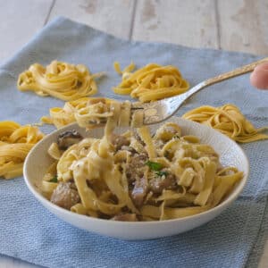 Tagliatelle with porcini
