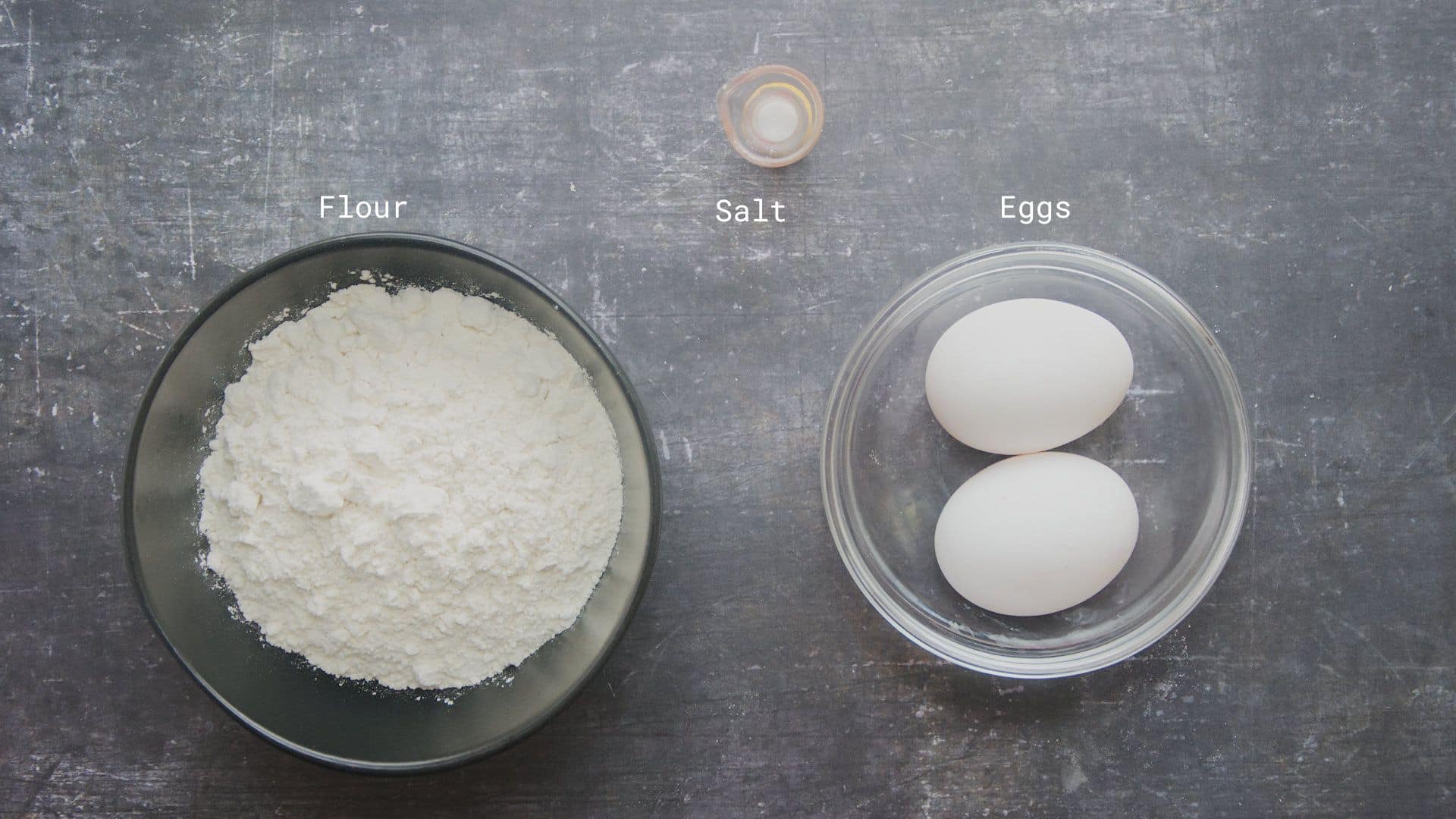 ingredients for the fresh pasta