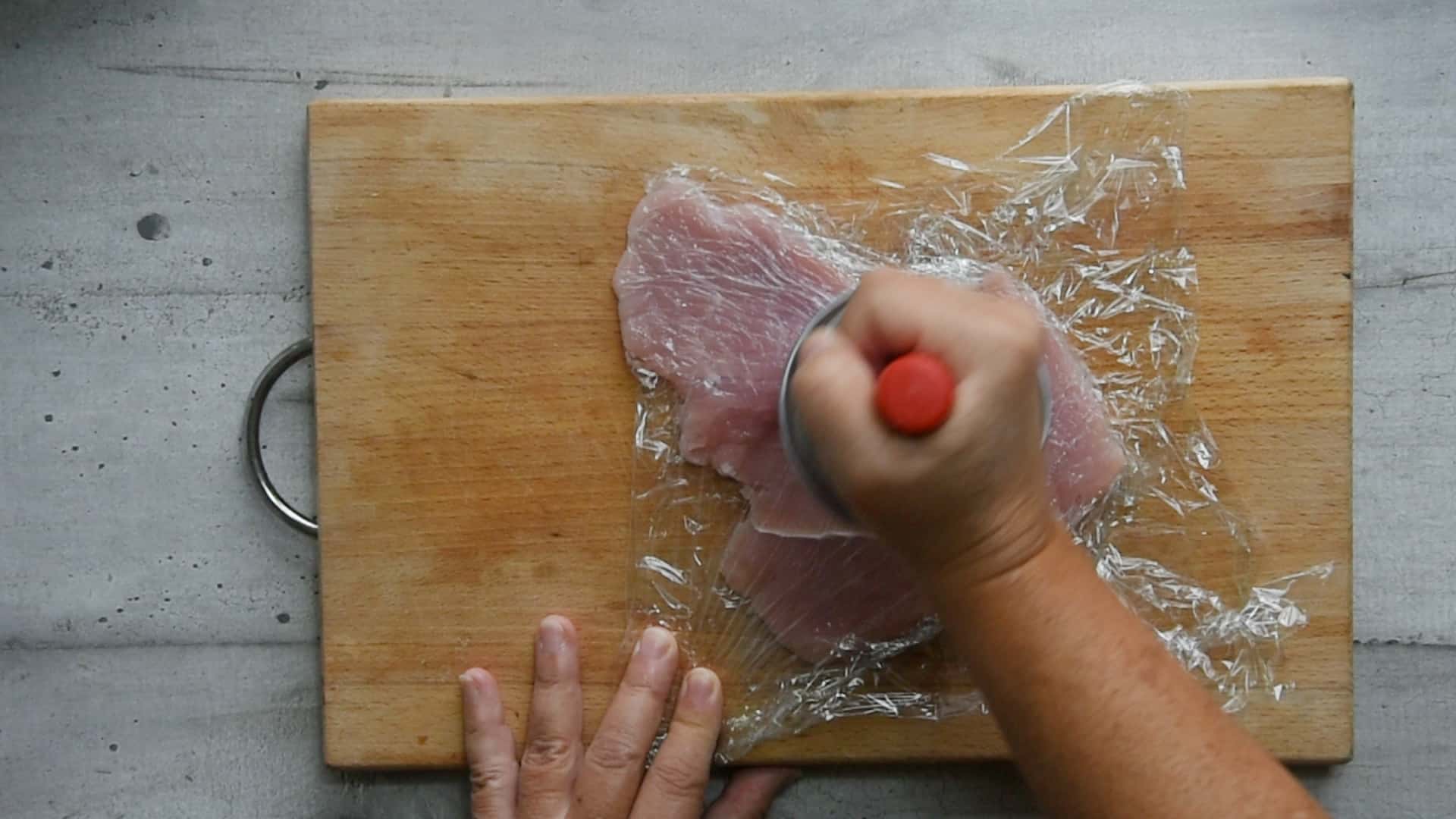 Flat the turkey with a meat tenderizer