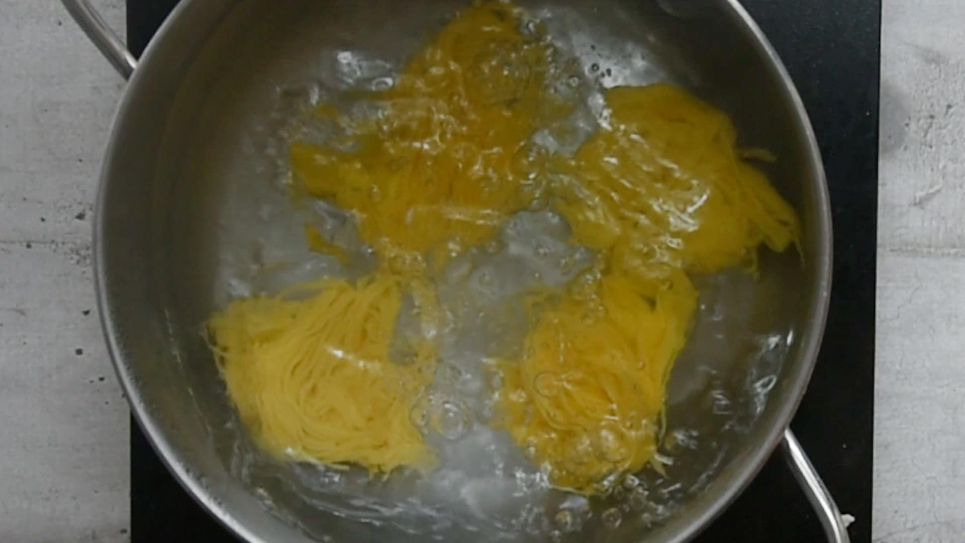 Cook the fresh spaghetti