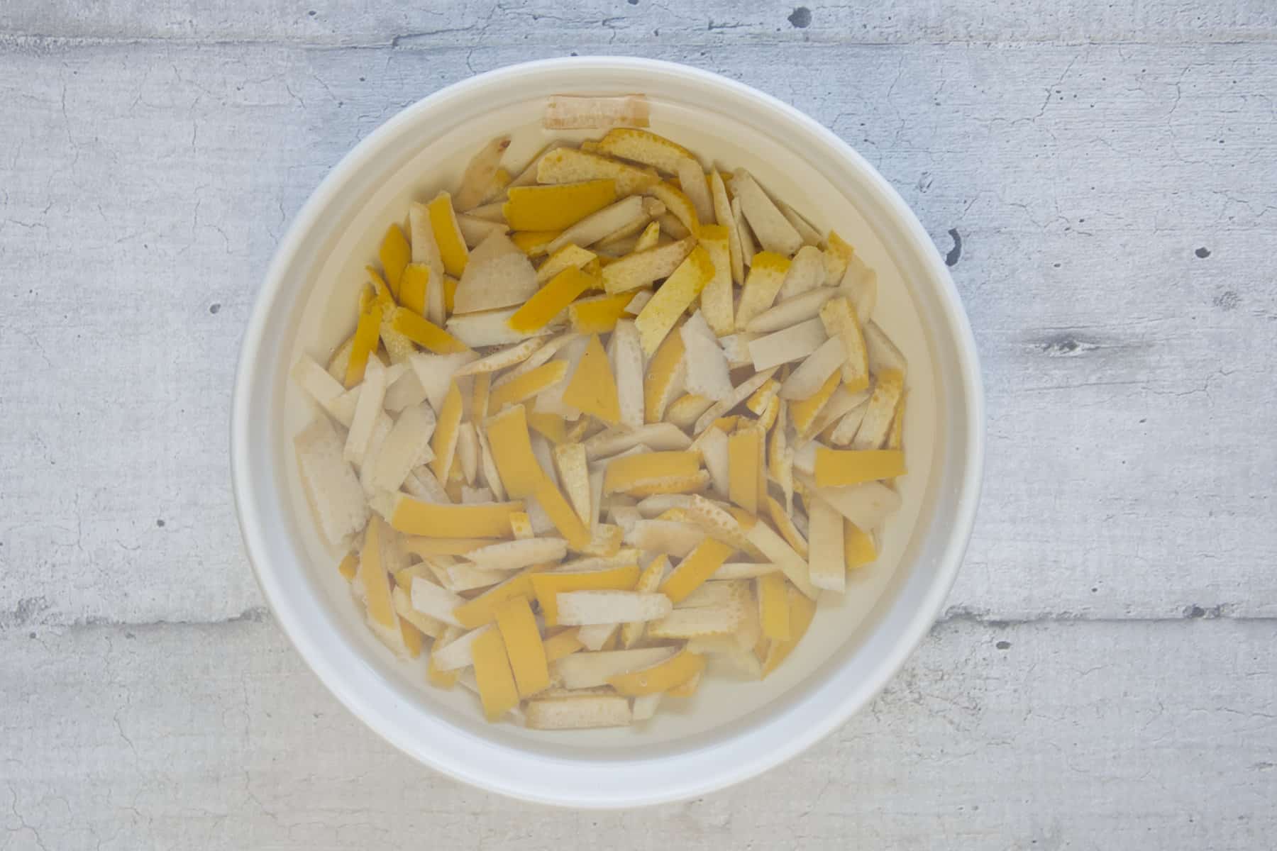 soak the peels in water