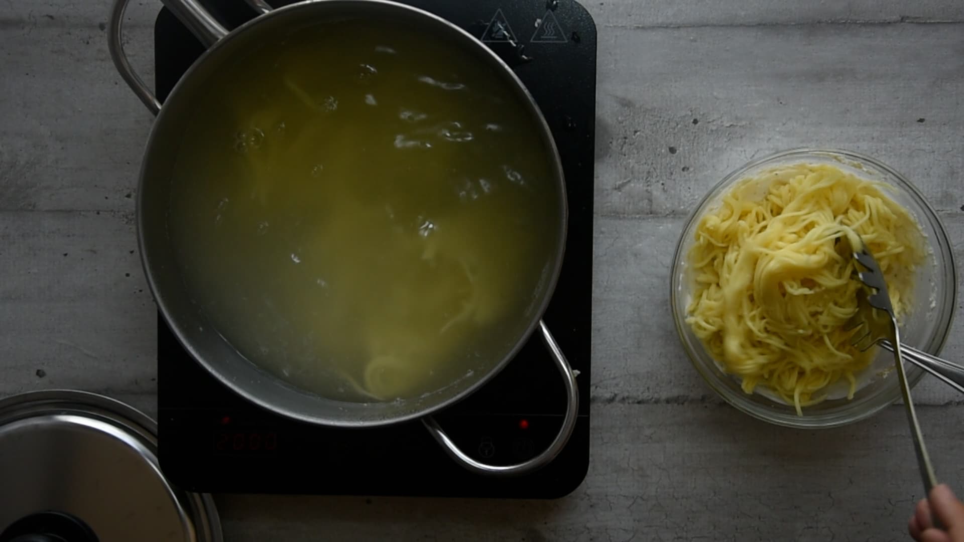 drain the spaghetti