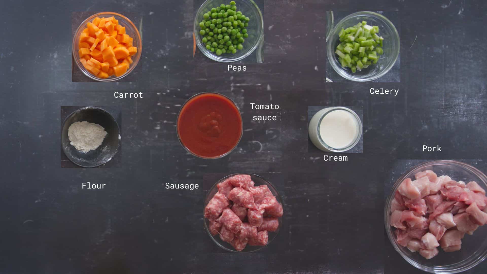 Italian Sauteed Pork ingredients with names