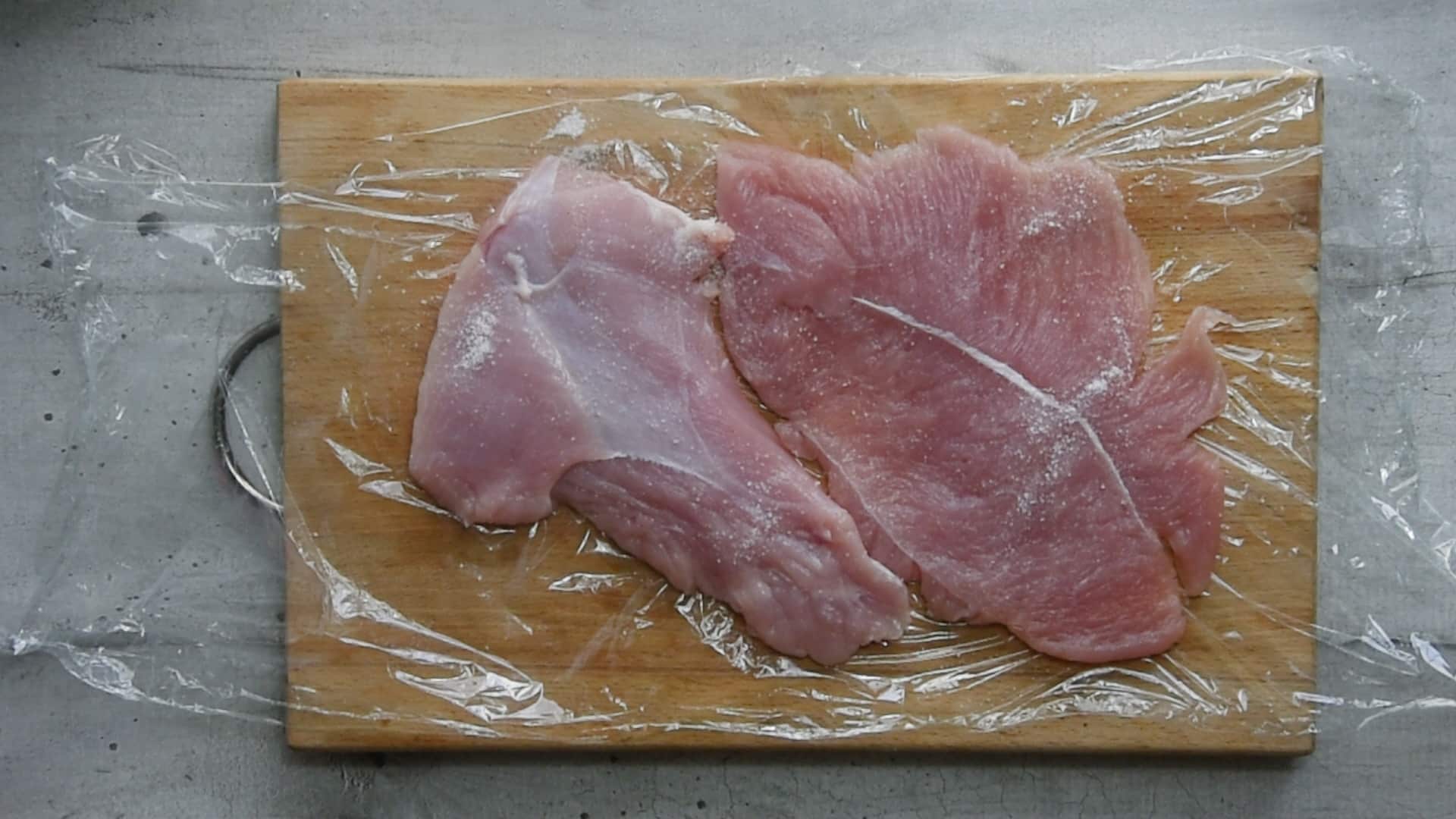 lay small slices side by side