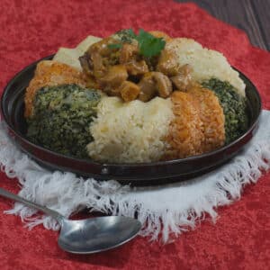 Tricolor Rice Timbale