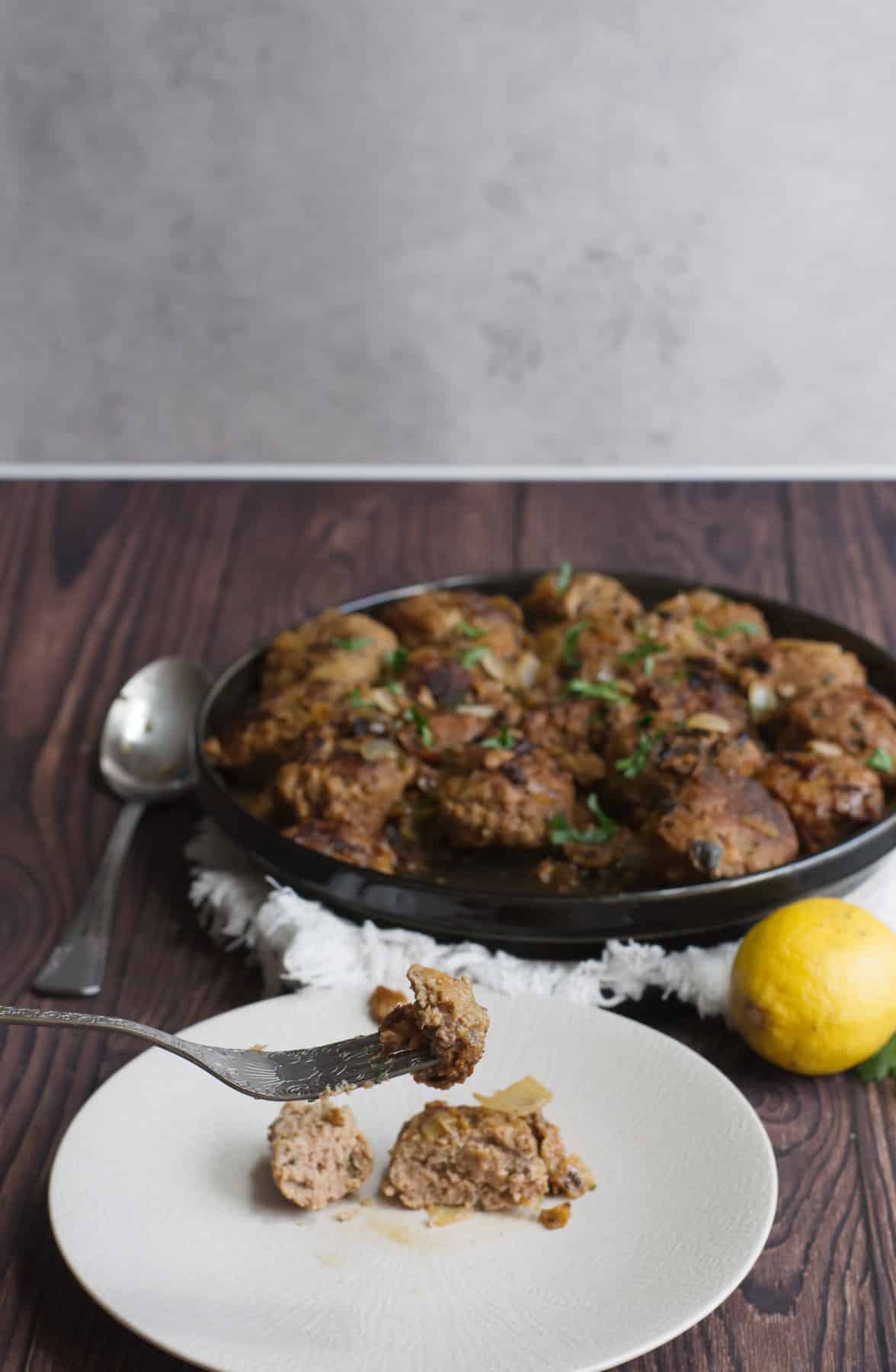 Italian Meatballs Without Tomato Sauce