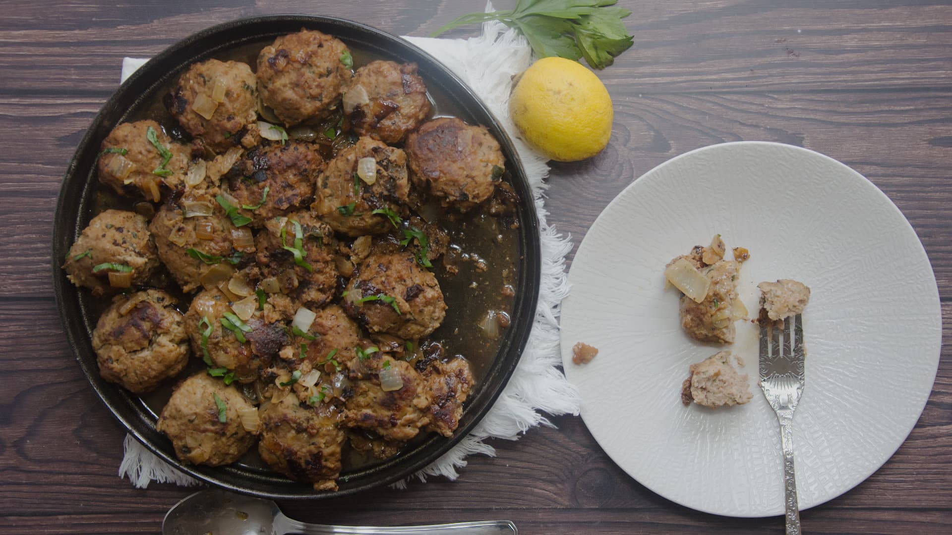 Italian Meatballs Without Tomato Sauce